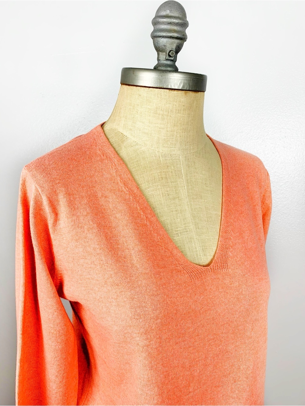 Ralph Lauren Coral V Neck Sweater 100% Cotton NWOT Lightweight Preppy Pullover - Picture 7 of 13